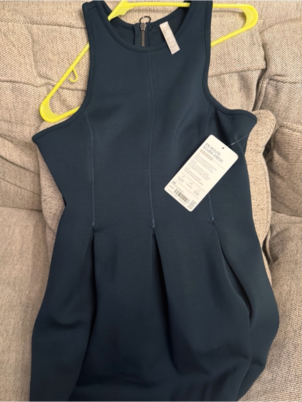 Sleeveless Navy Scuba Dress
